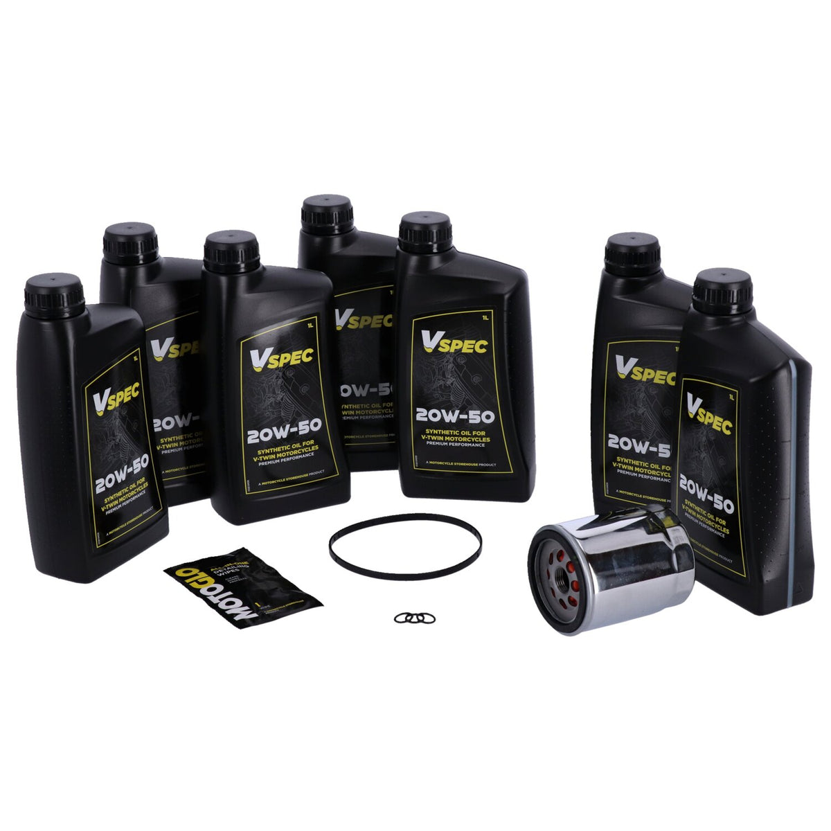 MCS, 'Big Oil' service kit. Full synthetic. Chrome filter