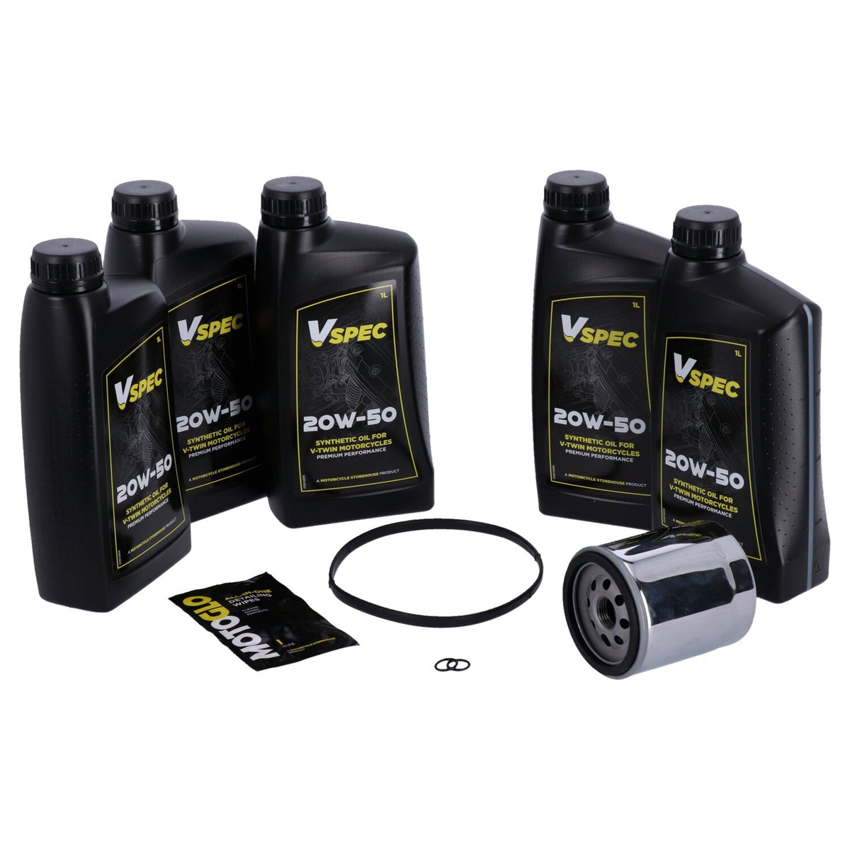 MCS, 'Big Oil' service kit. Full synthetic. Chrome filter