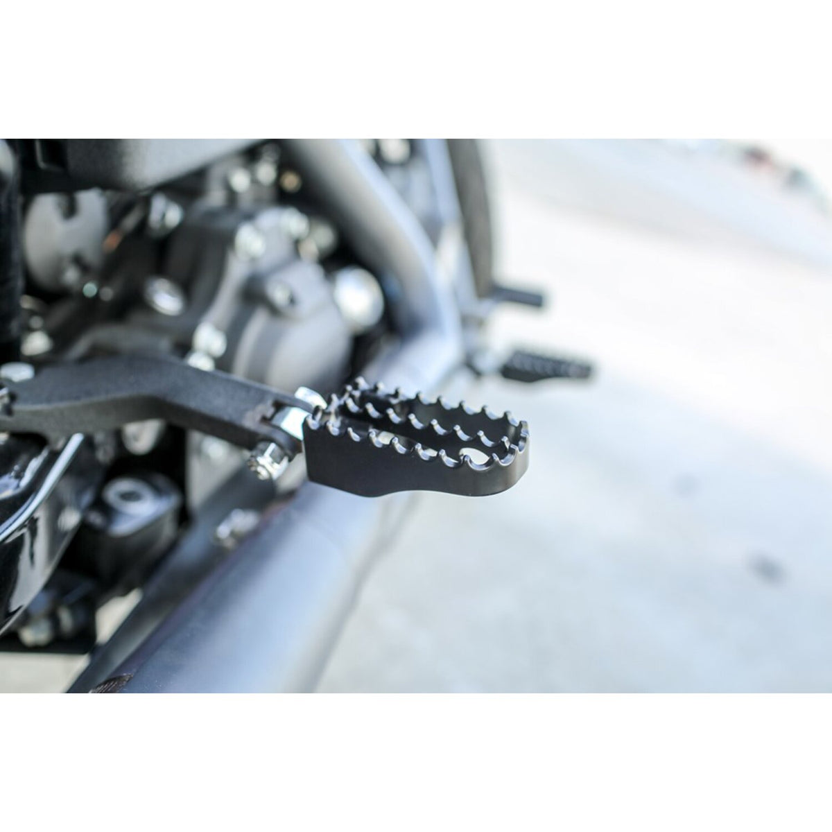 Burly, Mini MX style foot pegs. Black