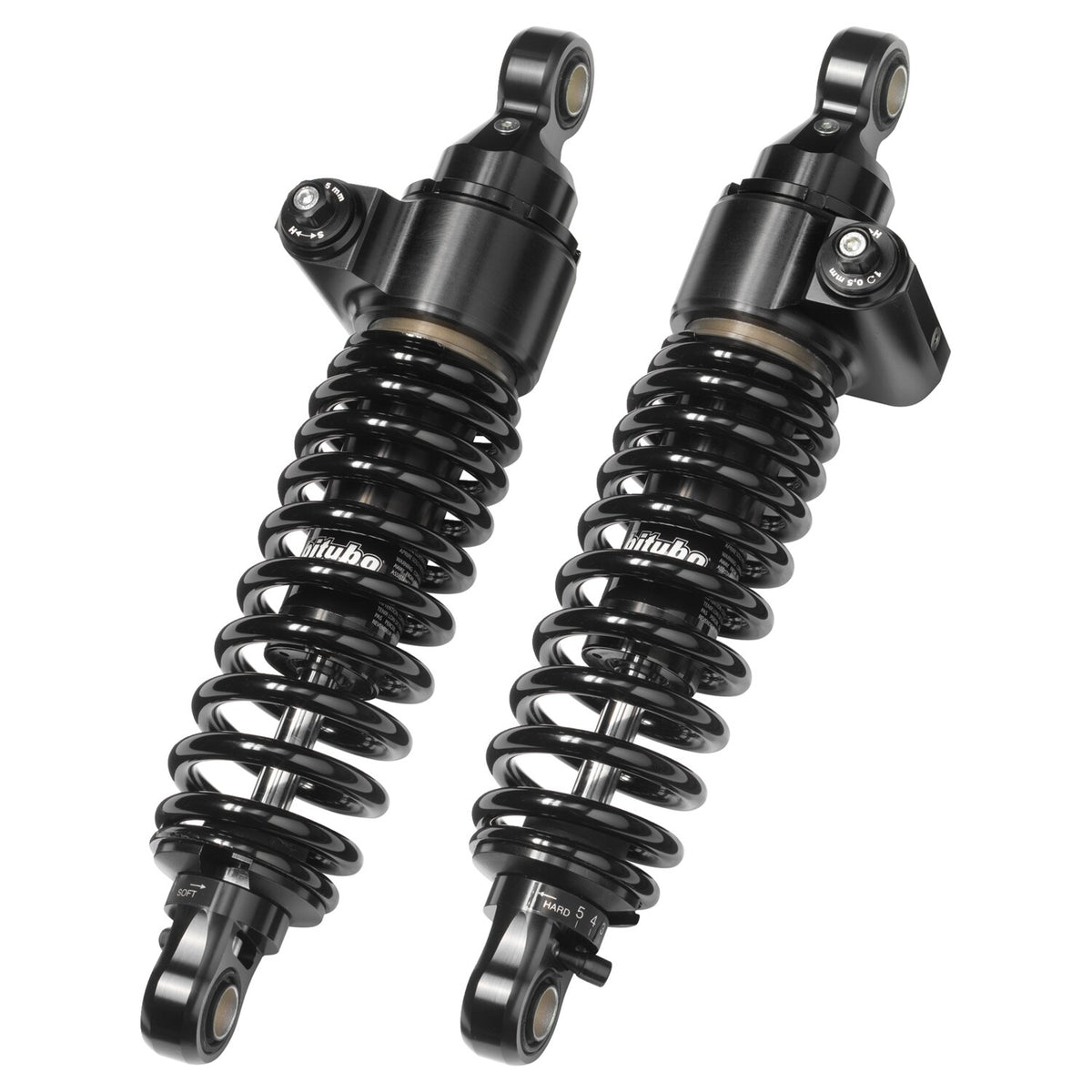 Bitubo, WME dual shock absorber set. Black. 321mm