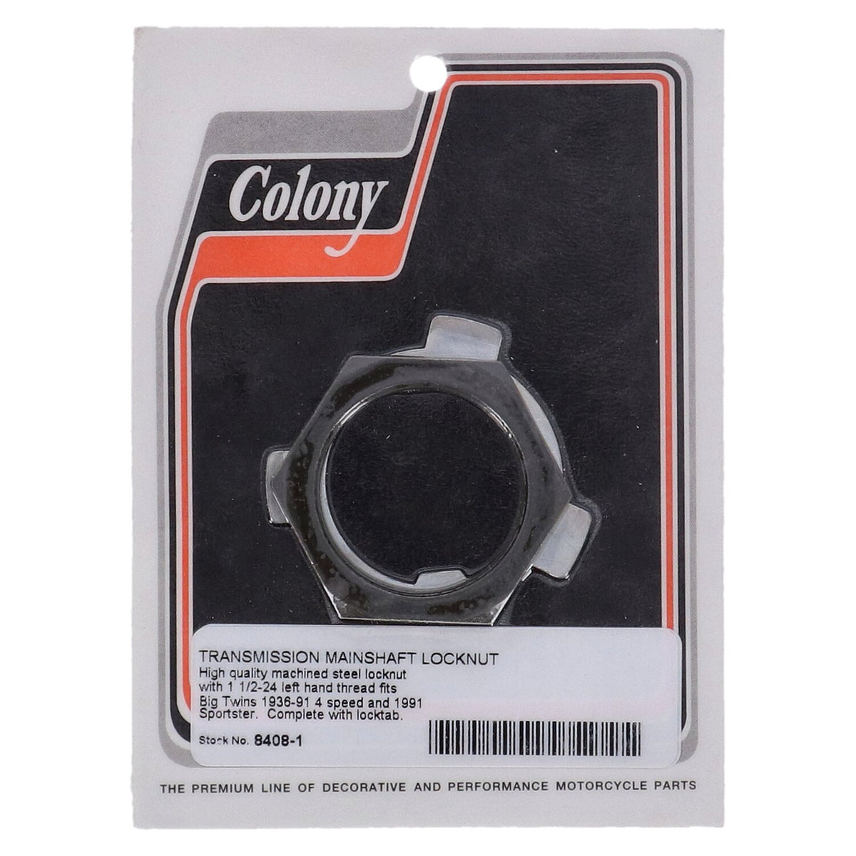 Colony, transmission sprocket nut