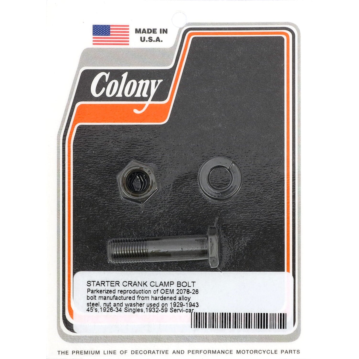 Colony kickstarter arm bolt kit