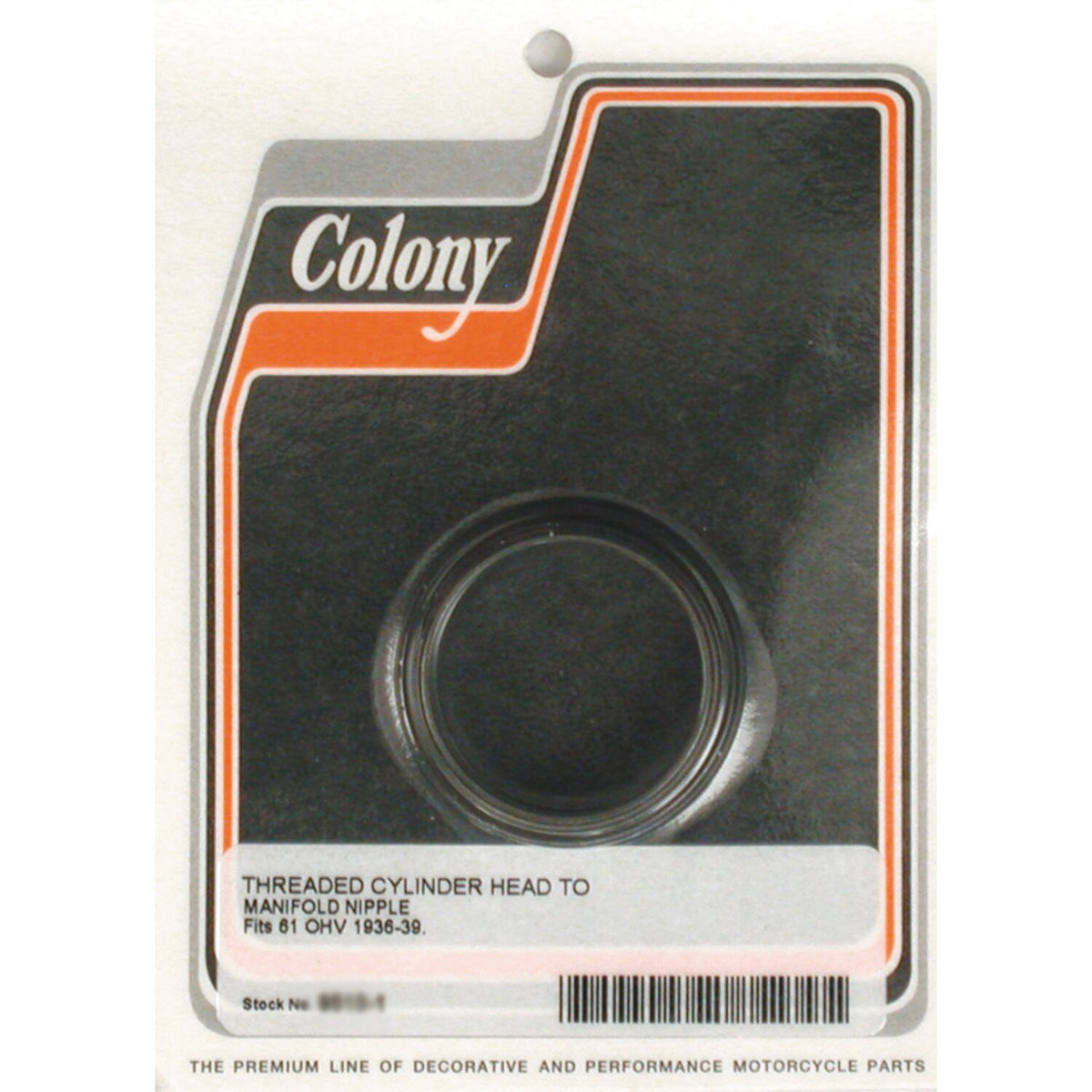 Colony, manifold inlet nipple