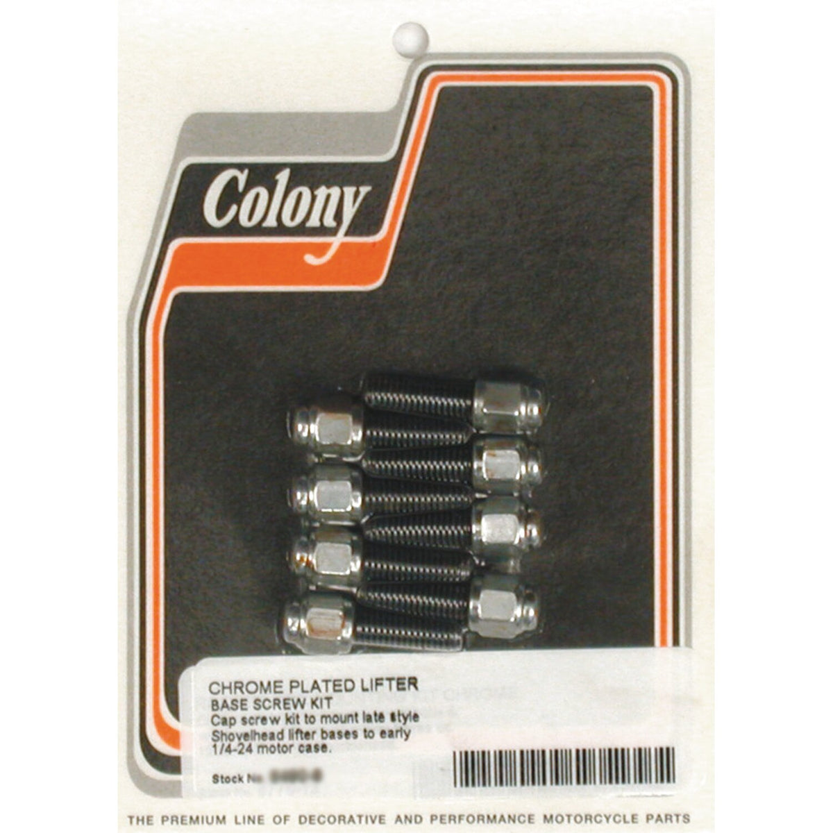 Colony, tappet block mount kit. Cap style, chrome