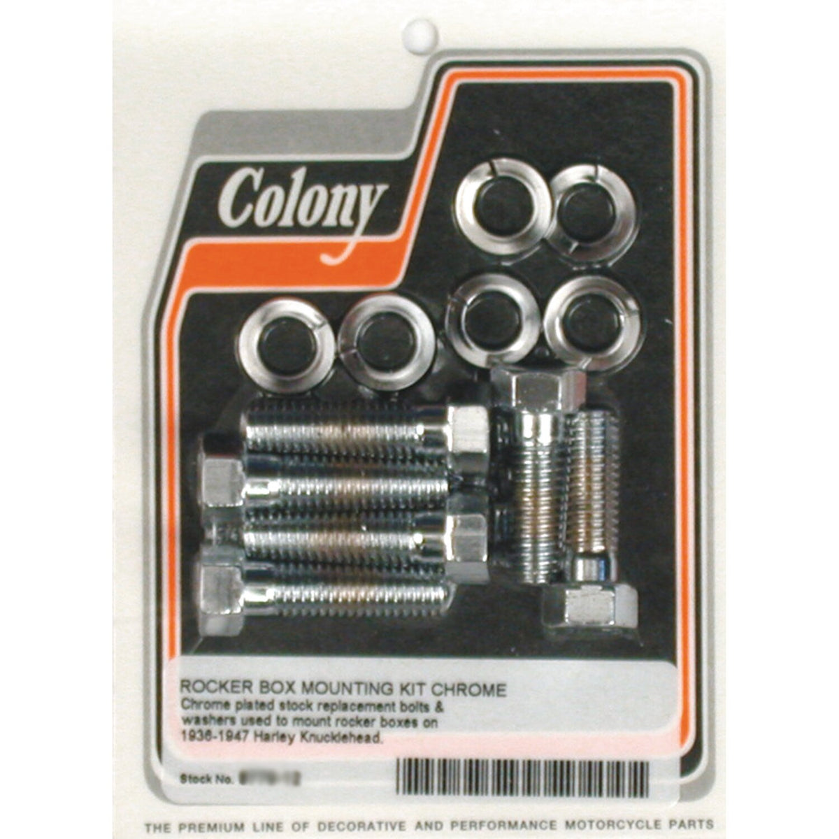Colony, Knuckle rocker box bolt kit. Chrome