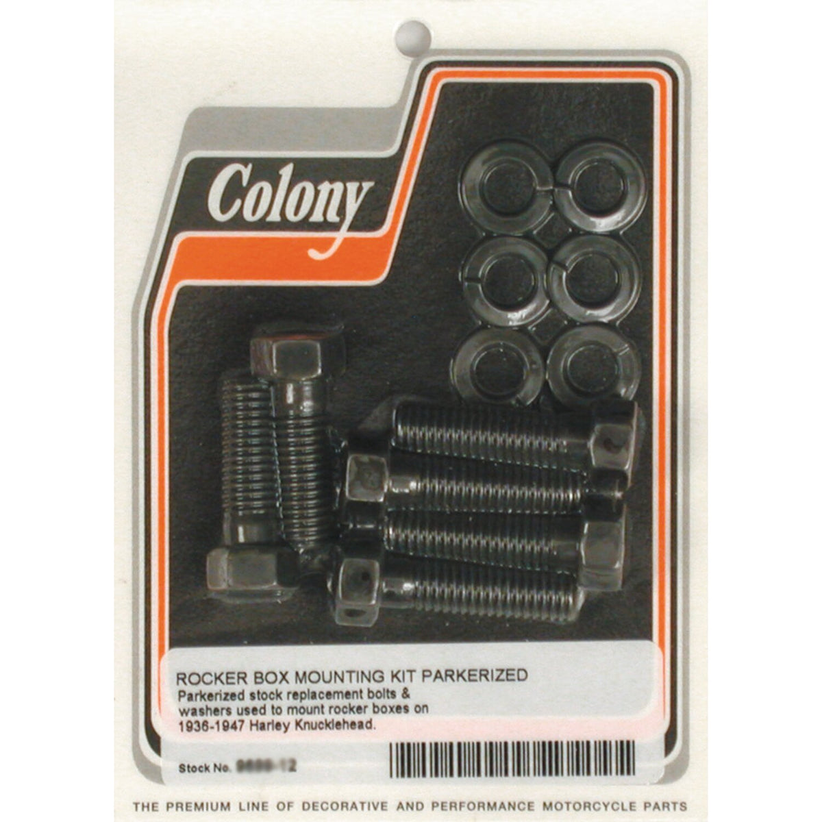 Colony, Knuckle rocker box bolt kit. Black