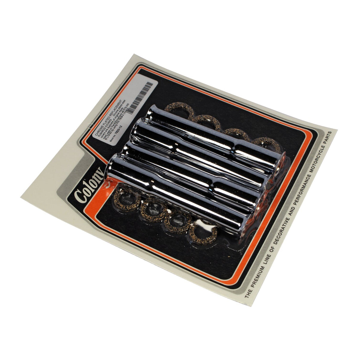 Colony, 48-E79 lower pushrod cover kit. Chrome