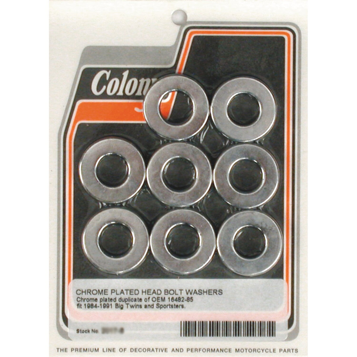 Colony, head bolt washer set. Chrome