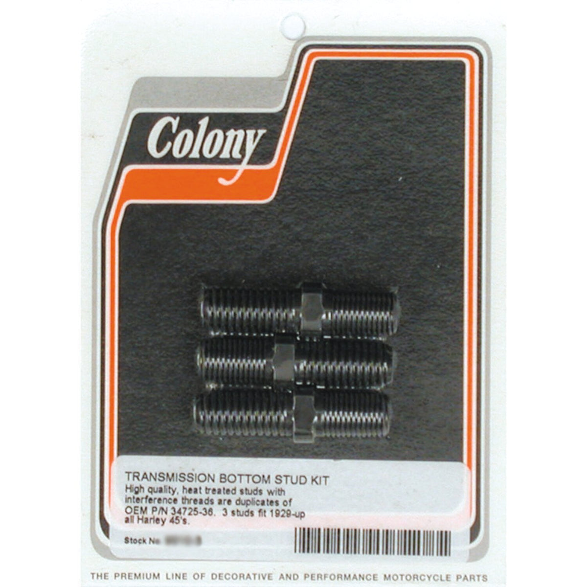 Colony, transmission to mount plate stud kit