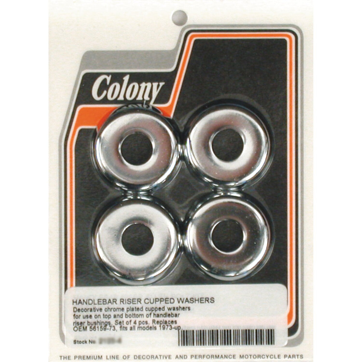 Colony, handlebar riser cupped washer kit. Chrome