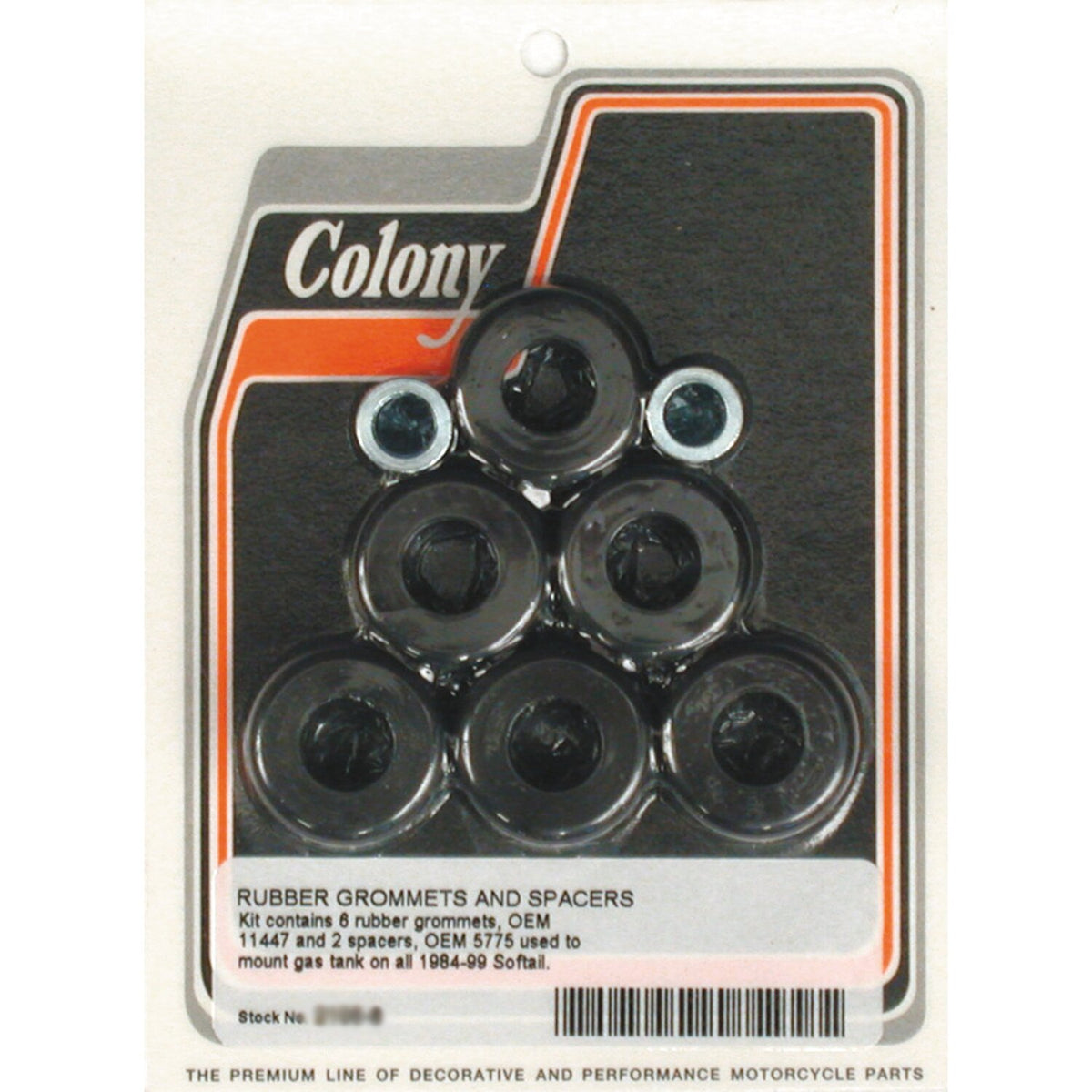 Colony, gas tank grommet & spacer kit