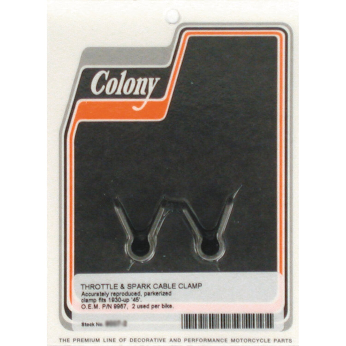 Colony throttle & spark cable clamp