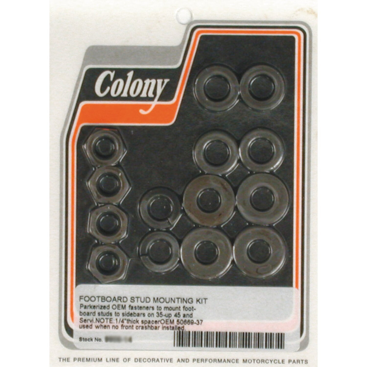 Colony, floorboard stud mount kit. Black