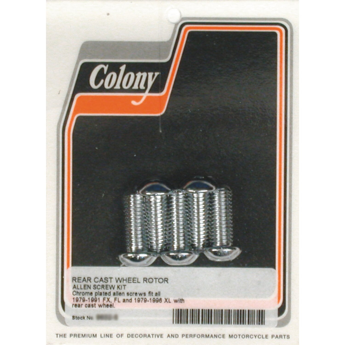 Colony, rear brake rotor bolt kit. Buttonhead