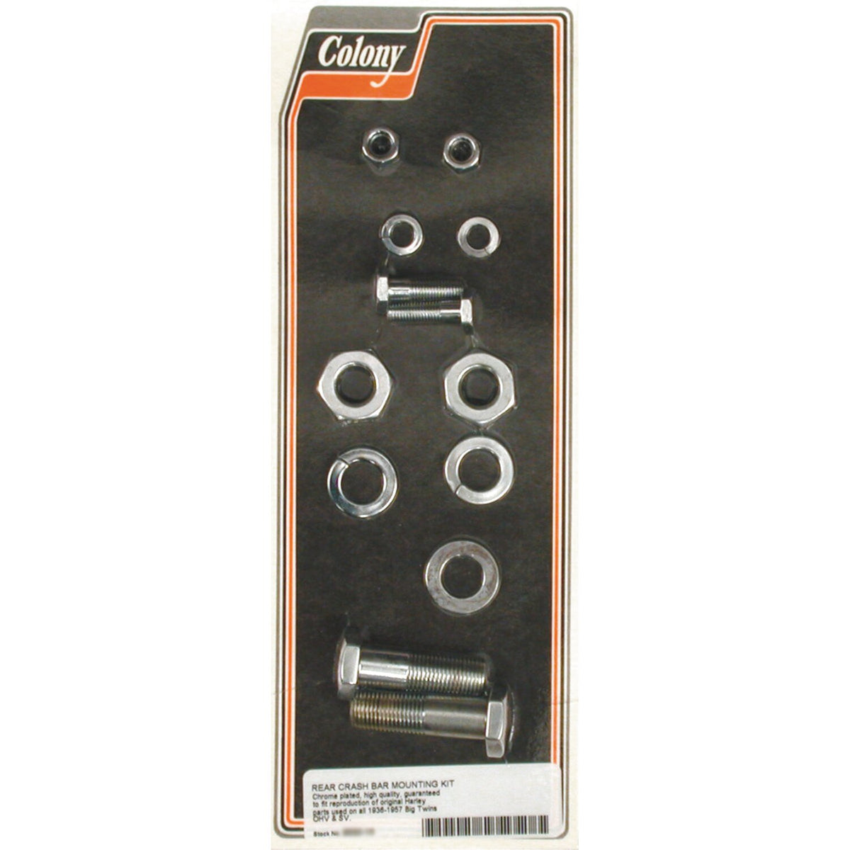 Colony, engine guard mount kit. Chrome