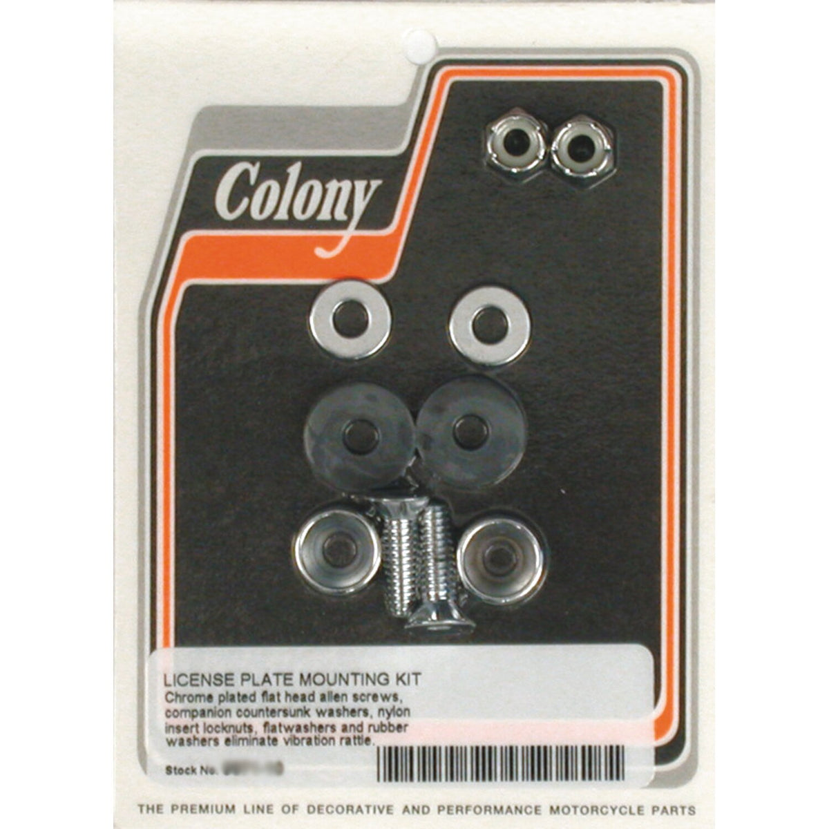 Colony license plate mount kit. Flathead Allen. Chrome