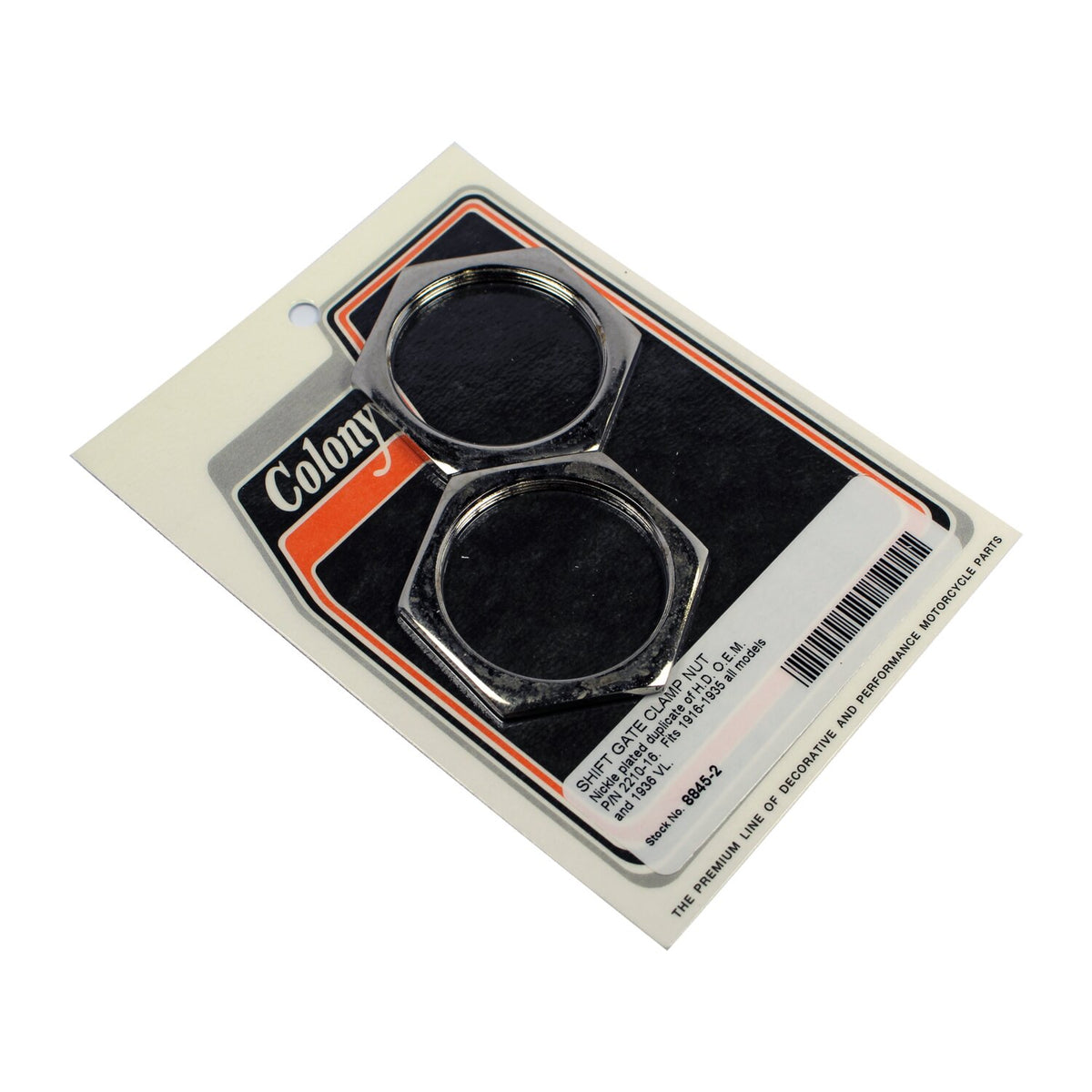 Colony, shifter gate clamp nuts. Nickel
