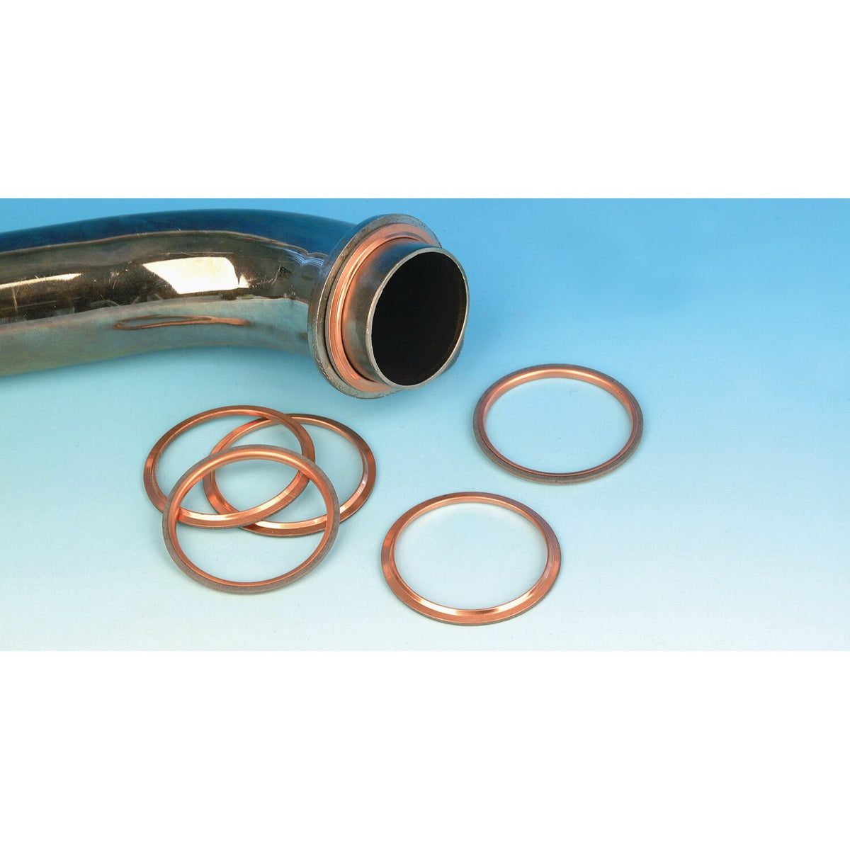 James, round copper exhaust gaskets (10)