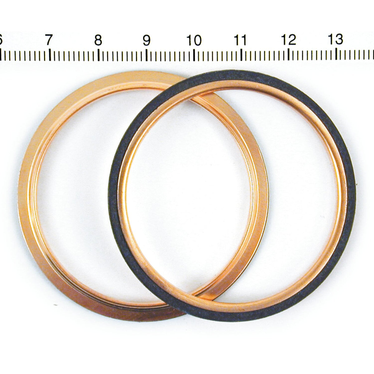 James, round copper exhaust gaskets (10)