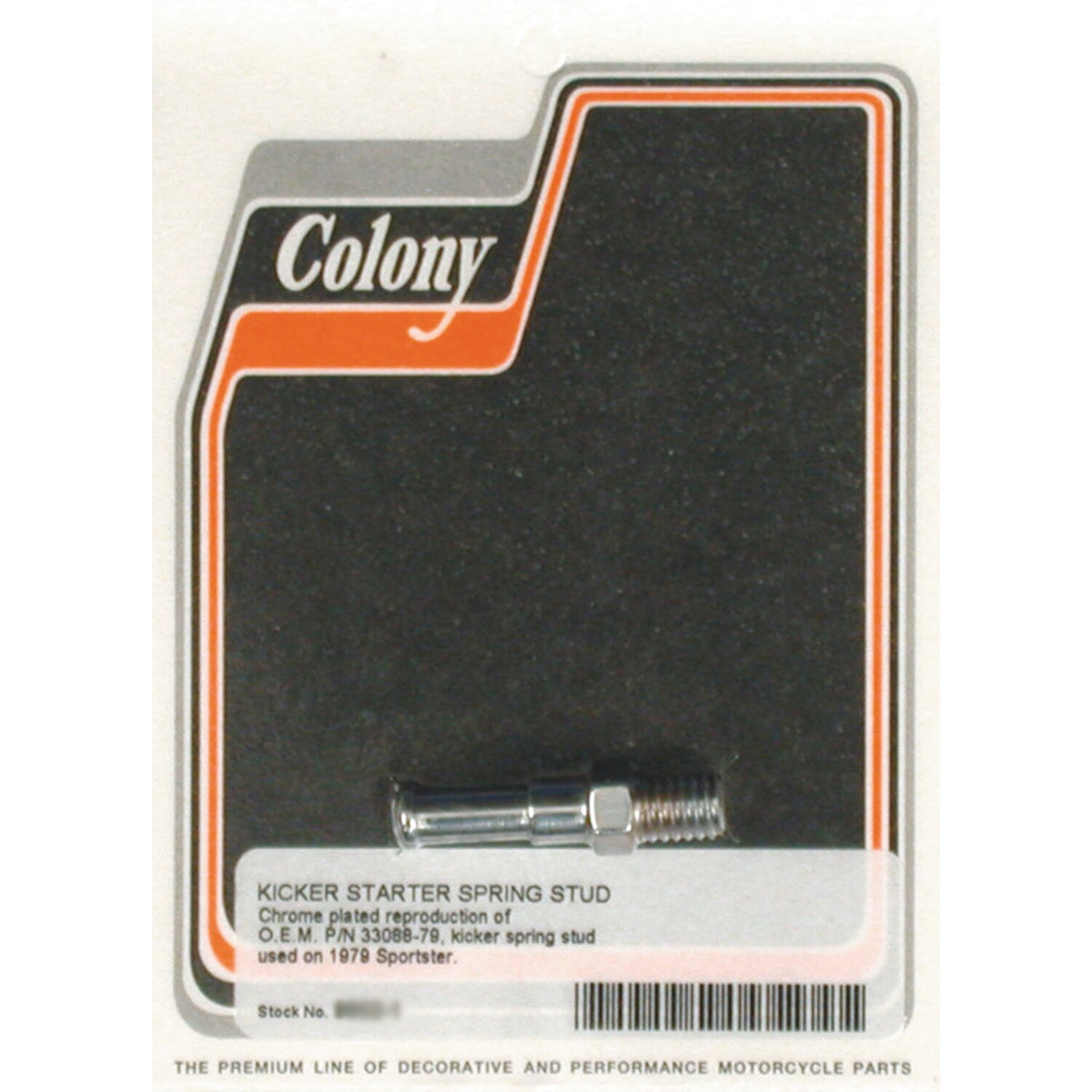 Colony, kickstart return spring stud. Chrome