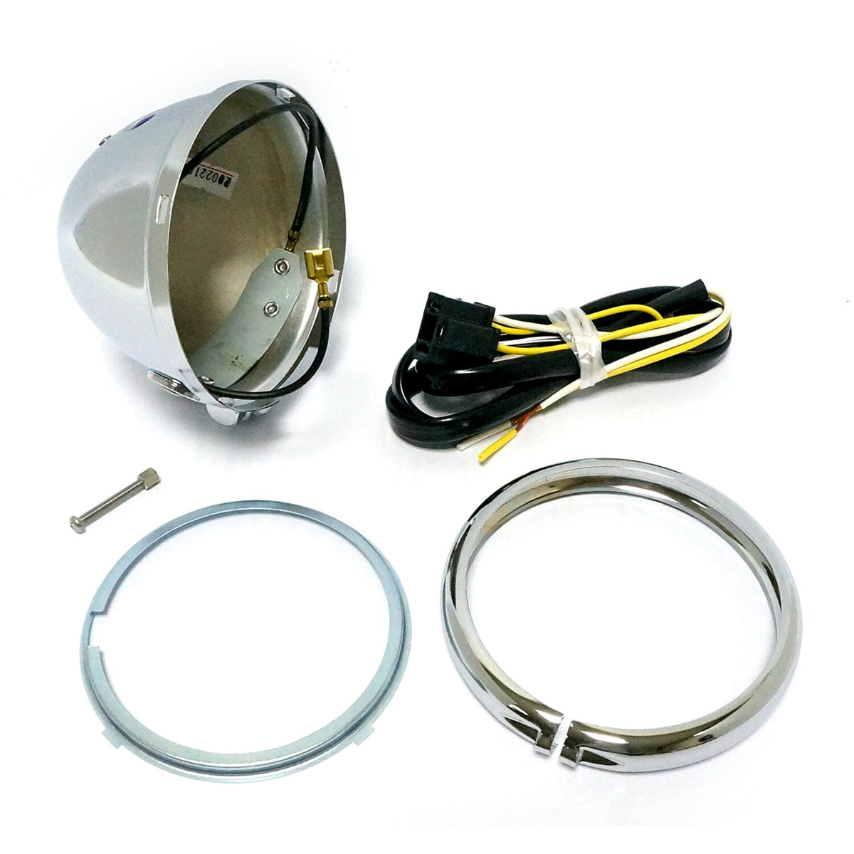 4-1/2" mini headlamp, shell only. Chrome