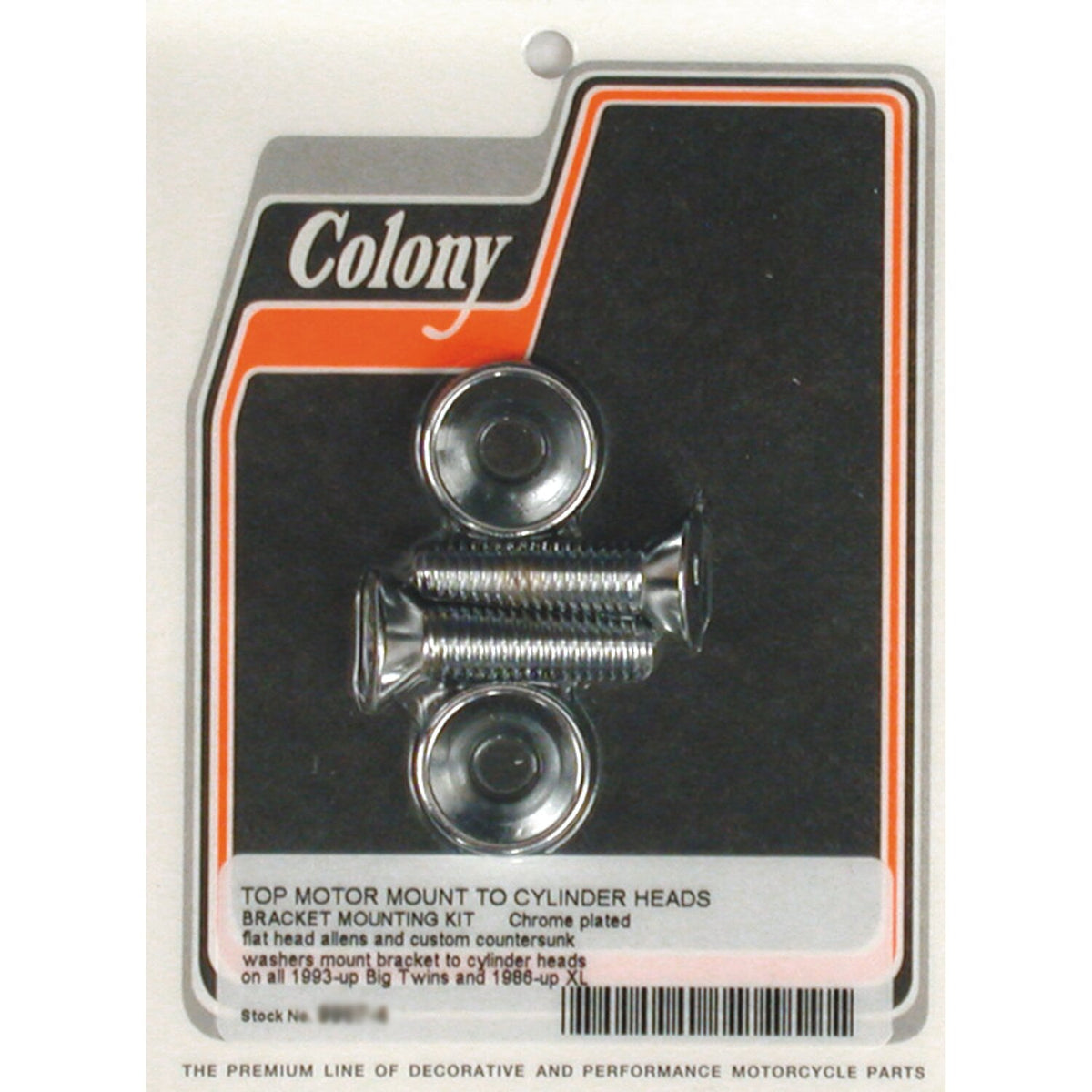 Colony, motor mount bolt kit. Chrome