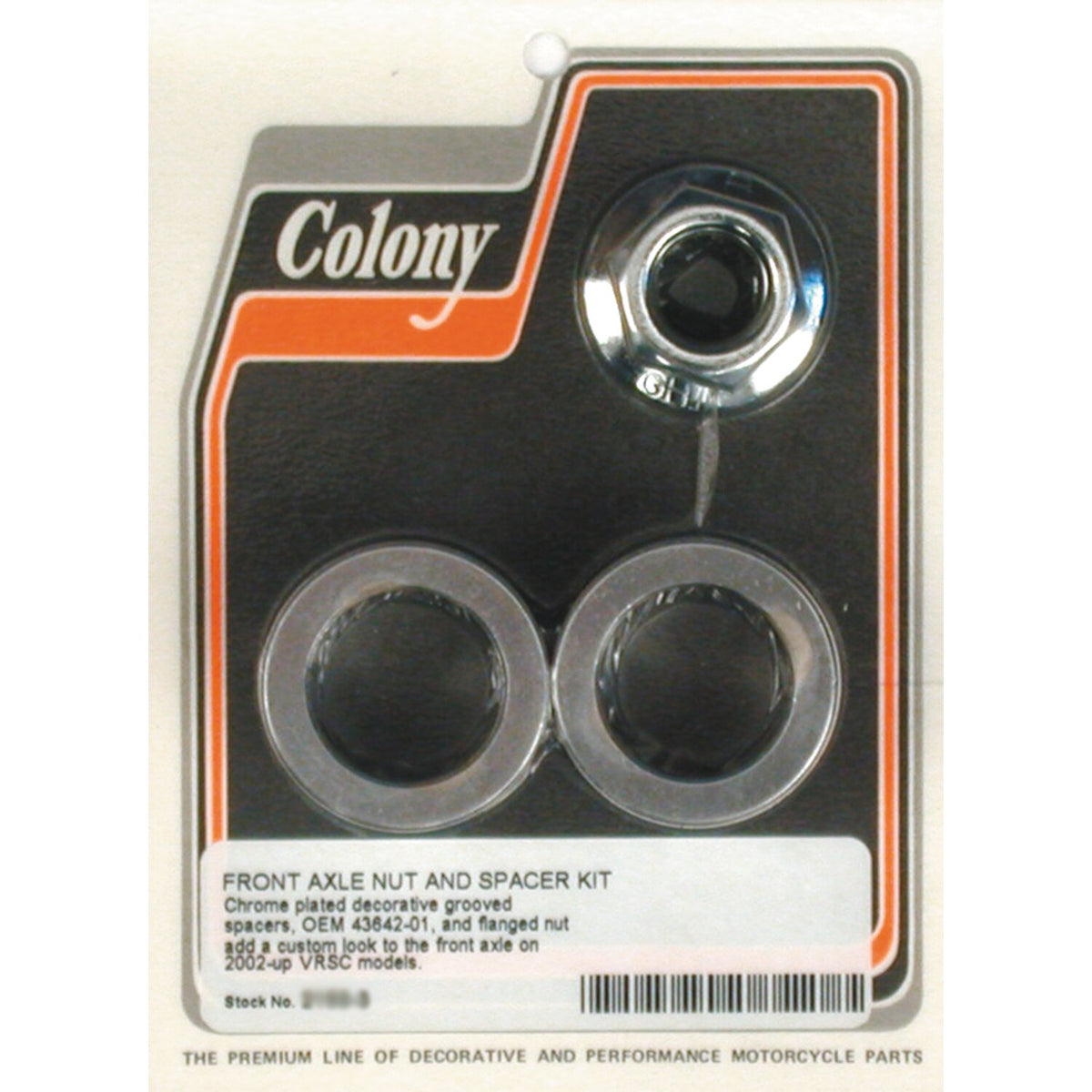 Colony V-Rod axle nut & spacer kit