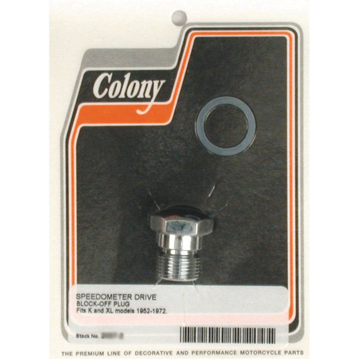 Colony speedo drive block-off plug