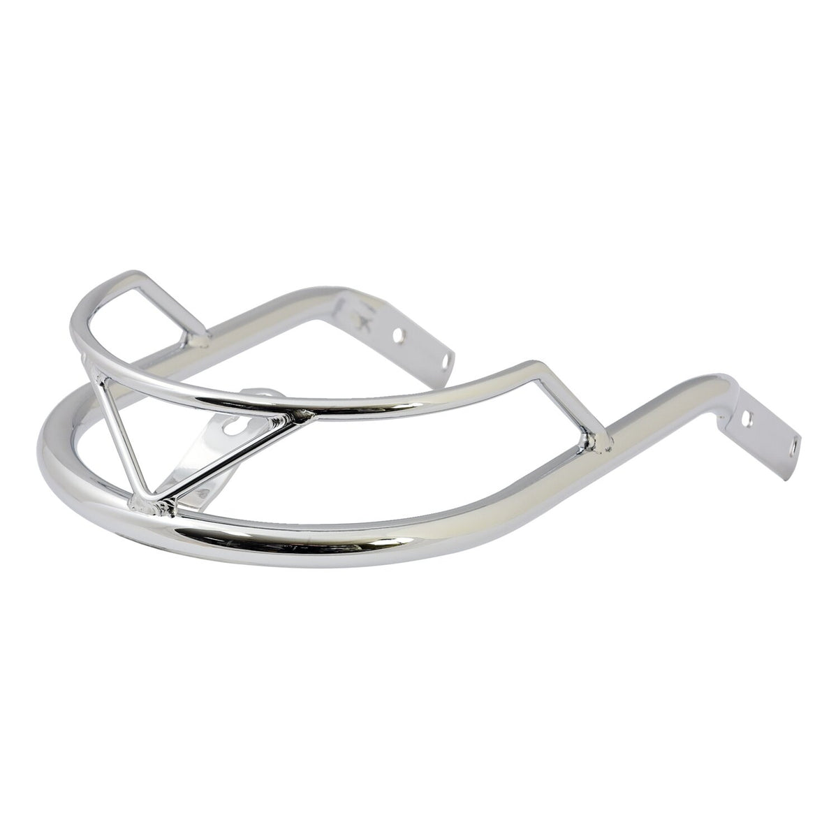 Vintage fender rail, front. Chrome