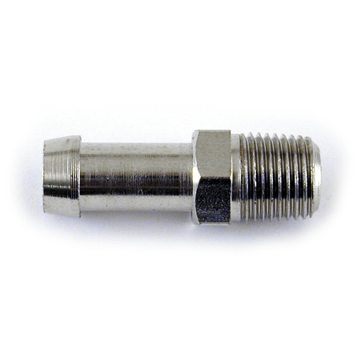 Oil line fitting, straight. Zinc