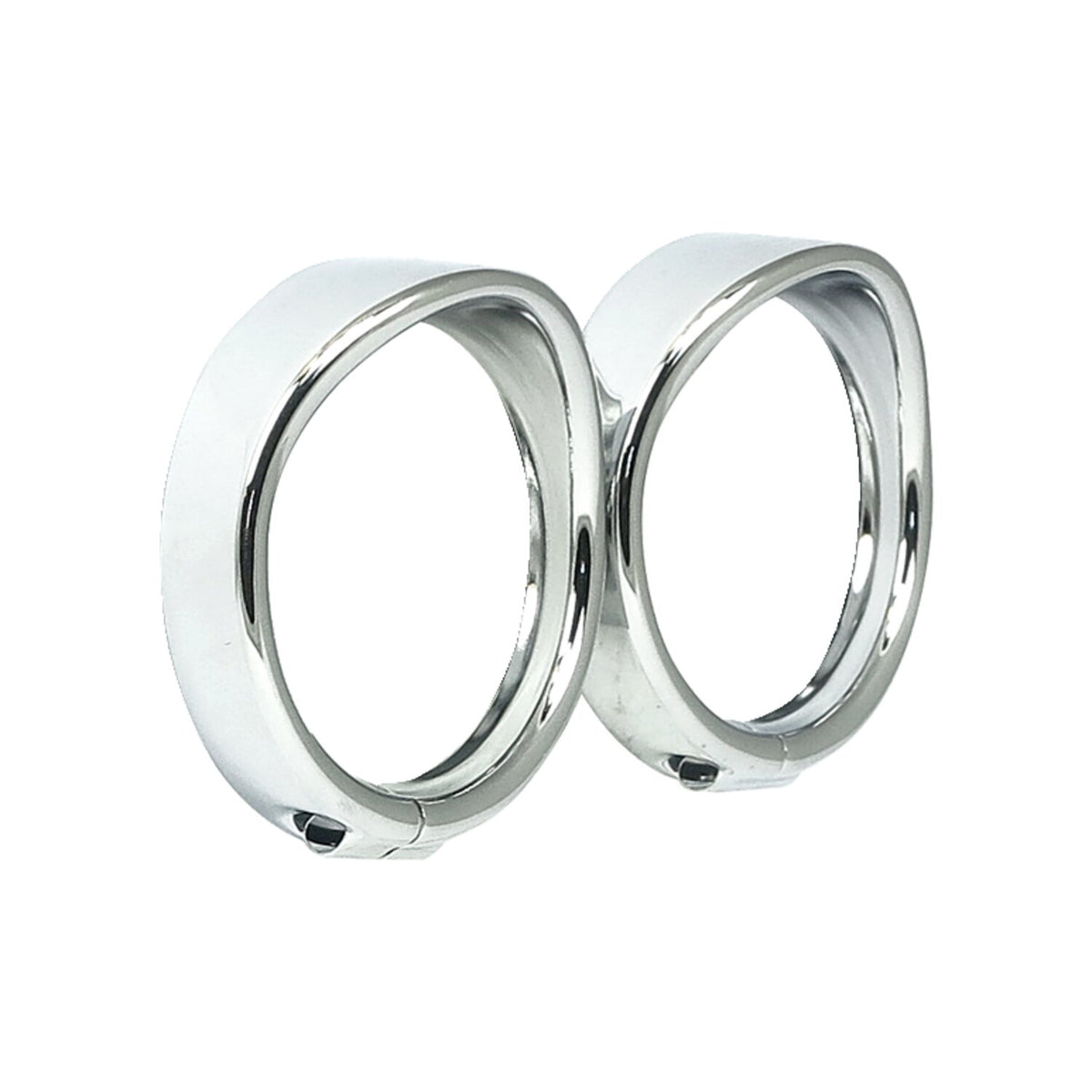 Recessed trim rings with visor. turn signals. Chrome