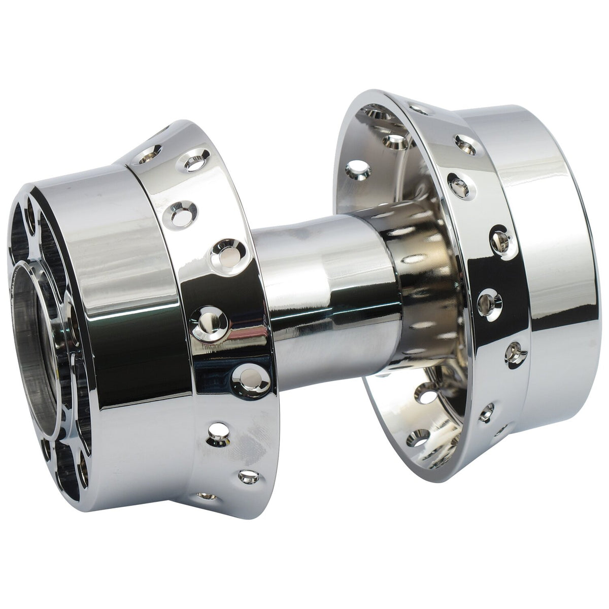 Rear wheel hub, chrome