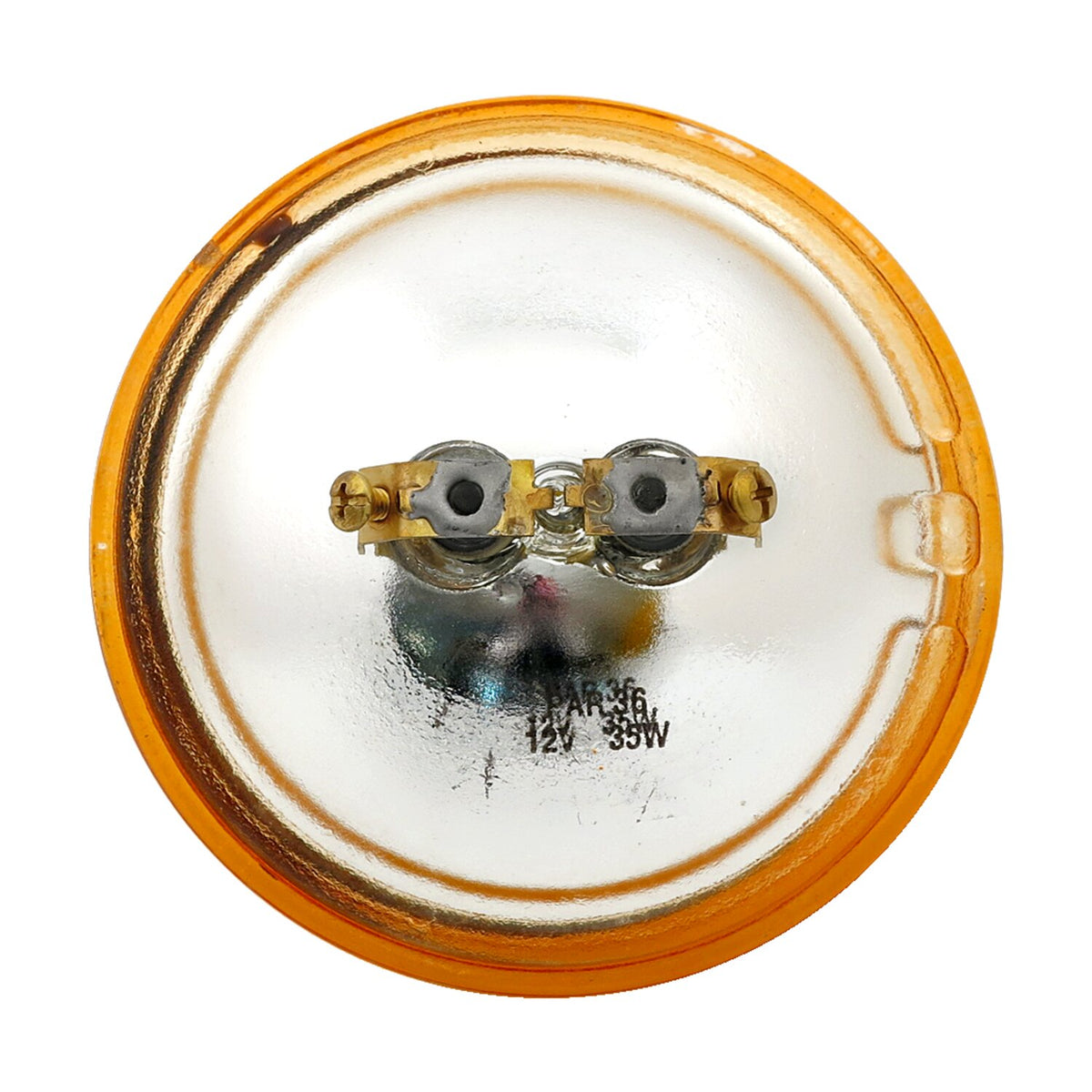 4-1/2" 35w 12v sealed beam unit. Fluted amber lens