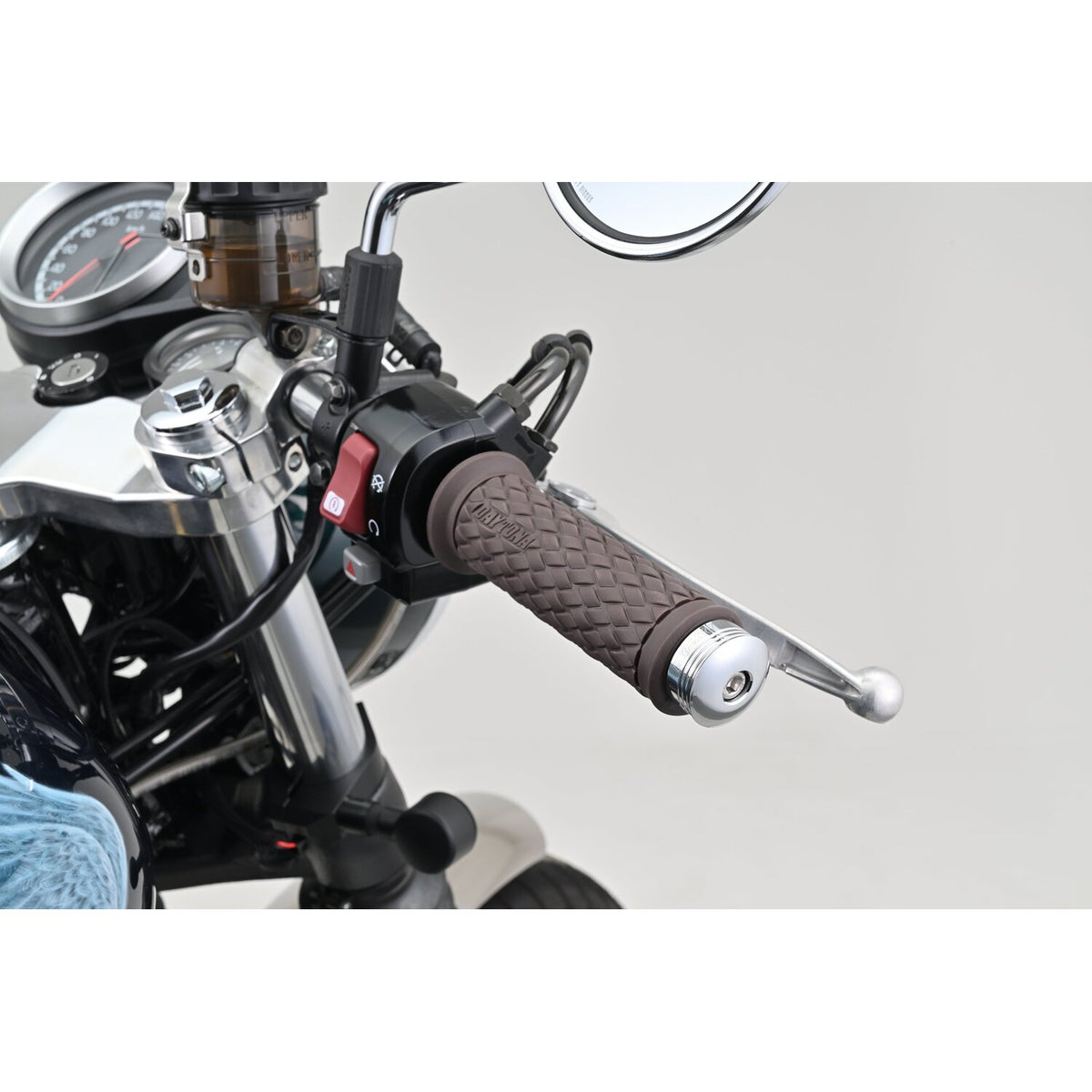 Daytona, bar end mirror adaptor set. Chrome