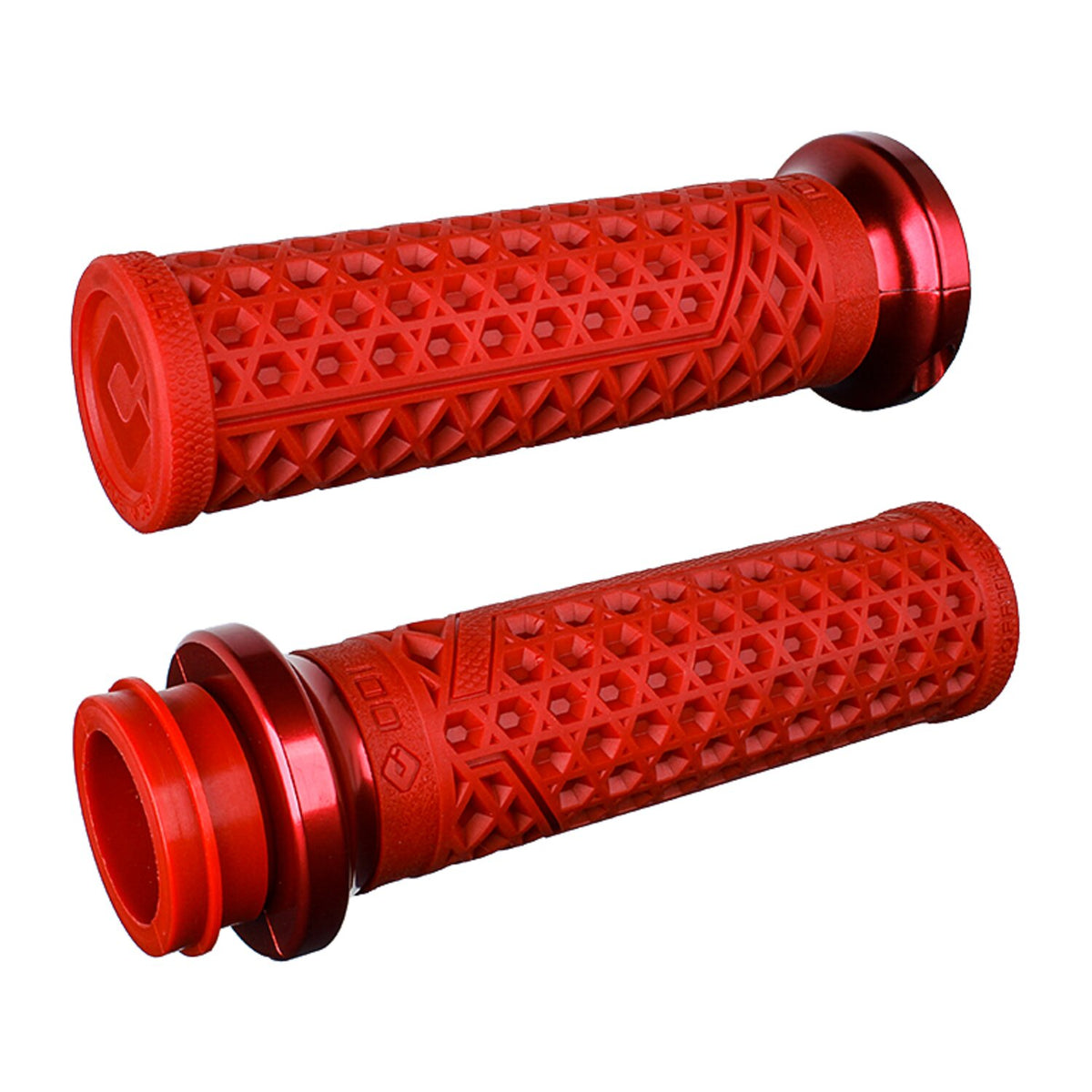 ODI, V-twin lock-on grips vans signature, tbw. dark red/red