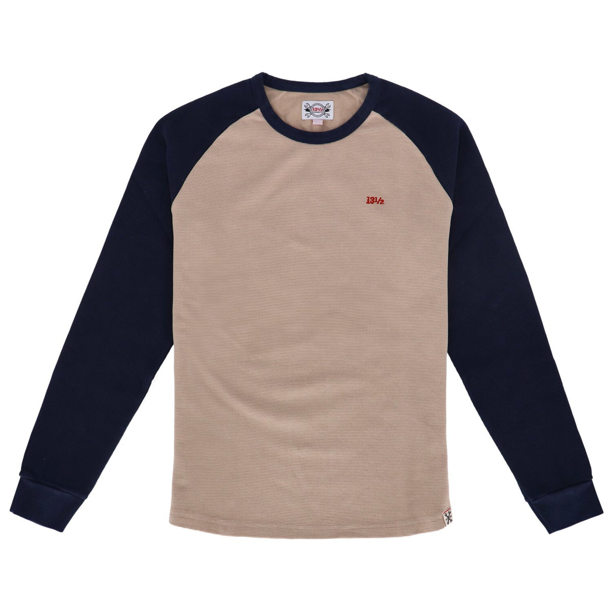 13 1/2 Waffle jersey sand/navy