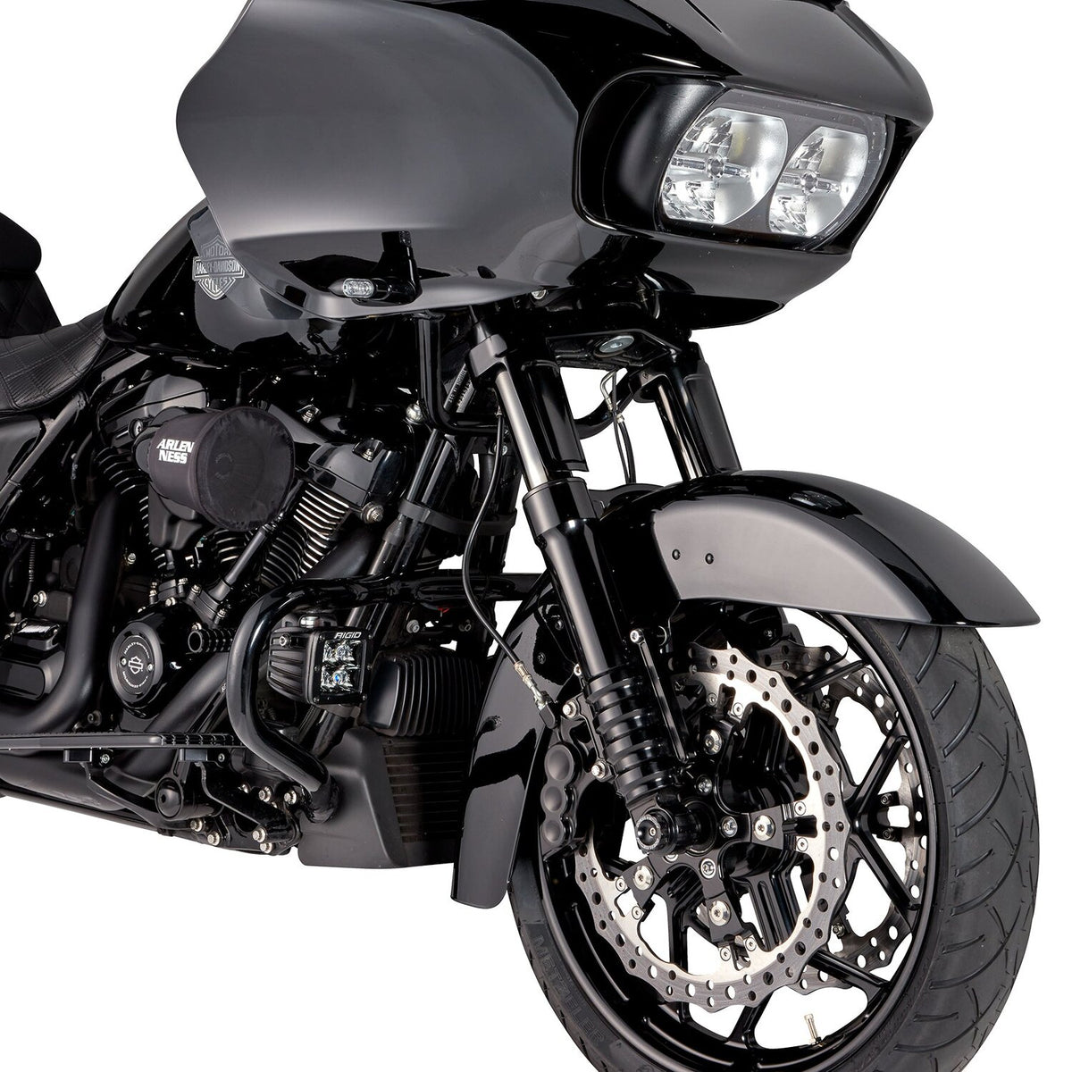 Arlen Ness, 49mm fork tubes, +2''. Black