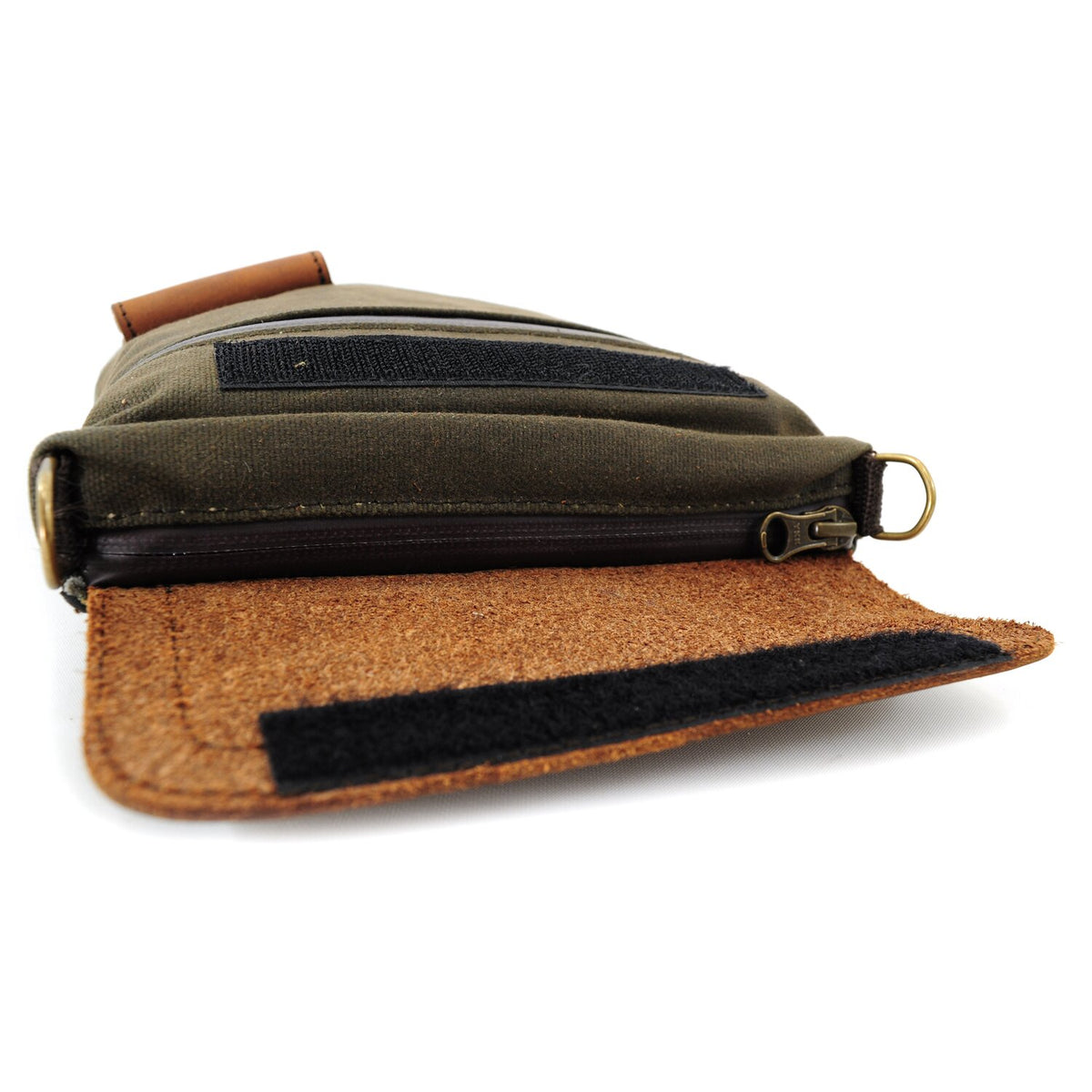 Longride, small Heritage waxed duffle/tank bag. Khaki/Ranger