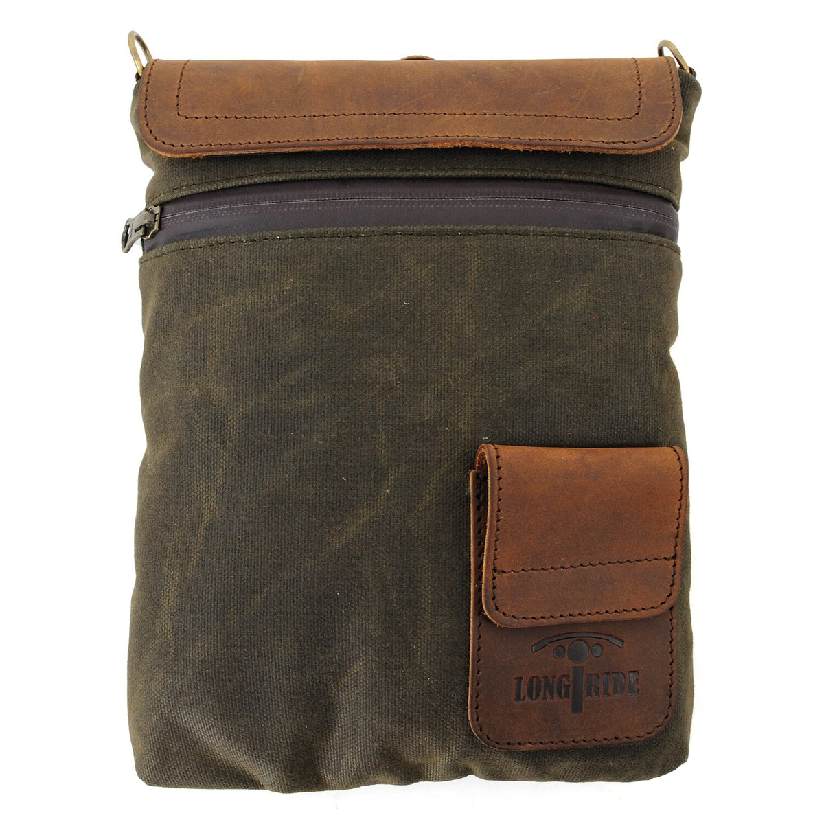 Longride, small Heritage waxed duffle/tank bag. Khaki/Ranger