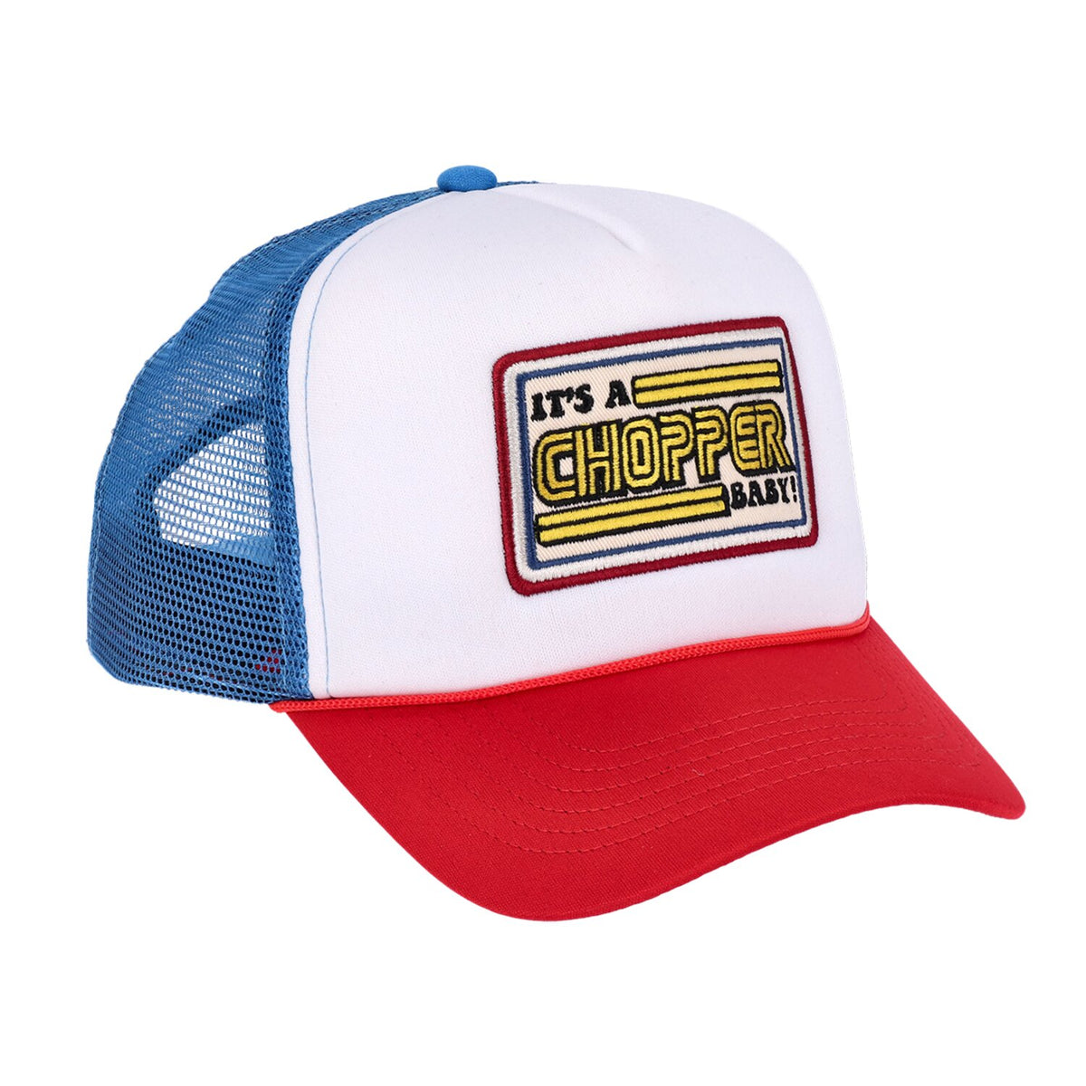 13 1/2 It's a Chopper Baby trucker cap blue/red/white
