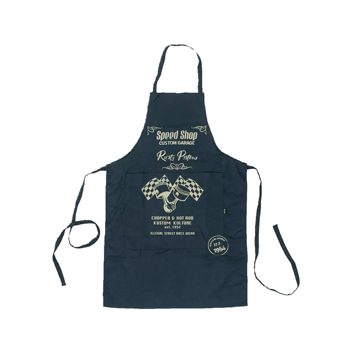 Rusty Pistons Besso apron blue