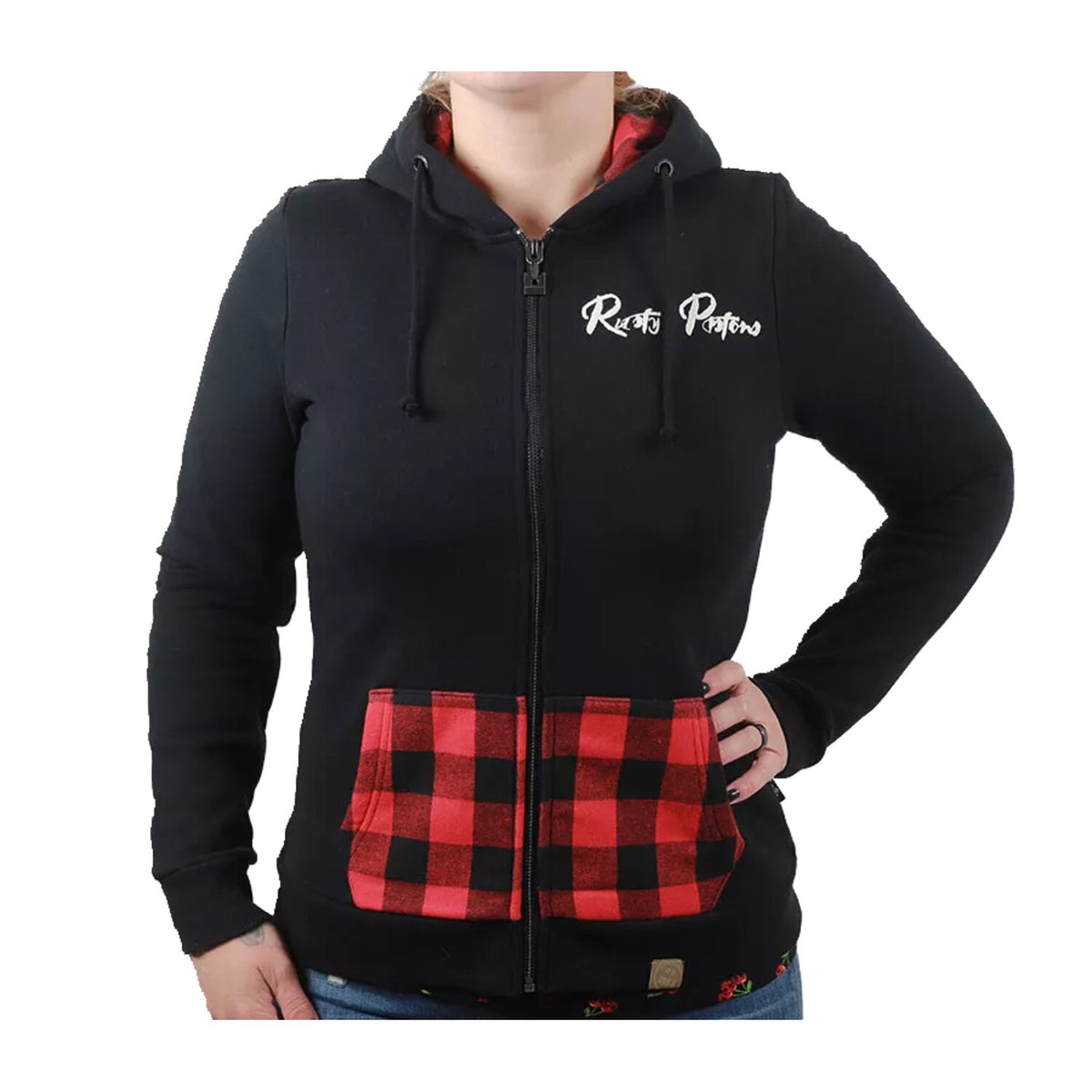 Rusty Pistons Turner female zip hoodie black/red
