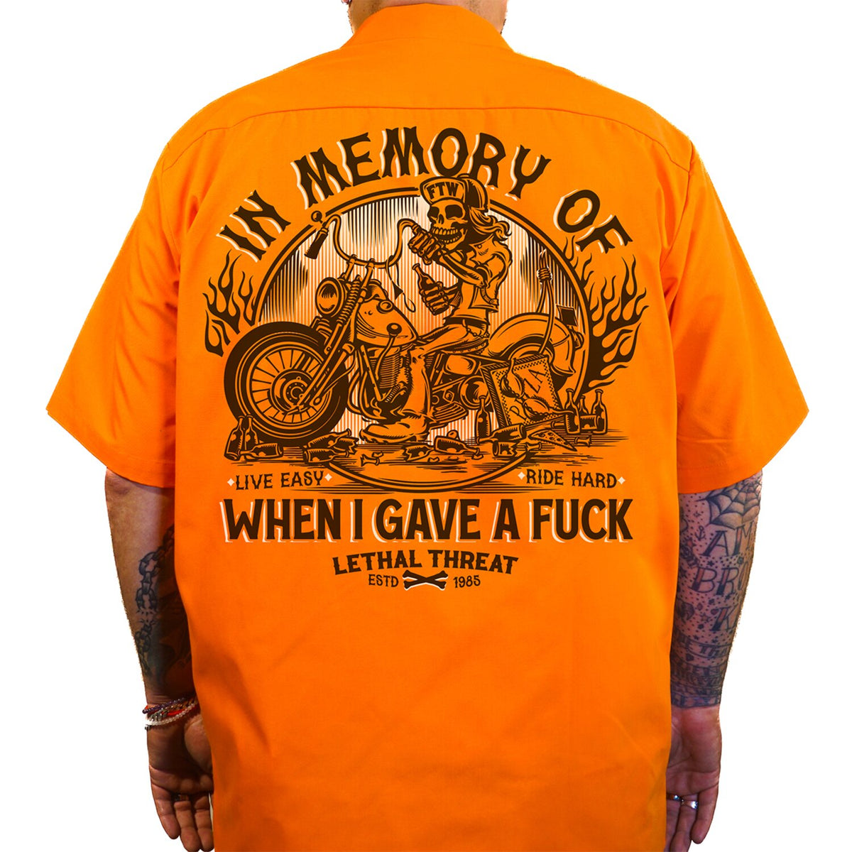 Lethal Threat In Memory work shirt orange