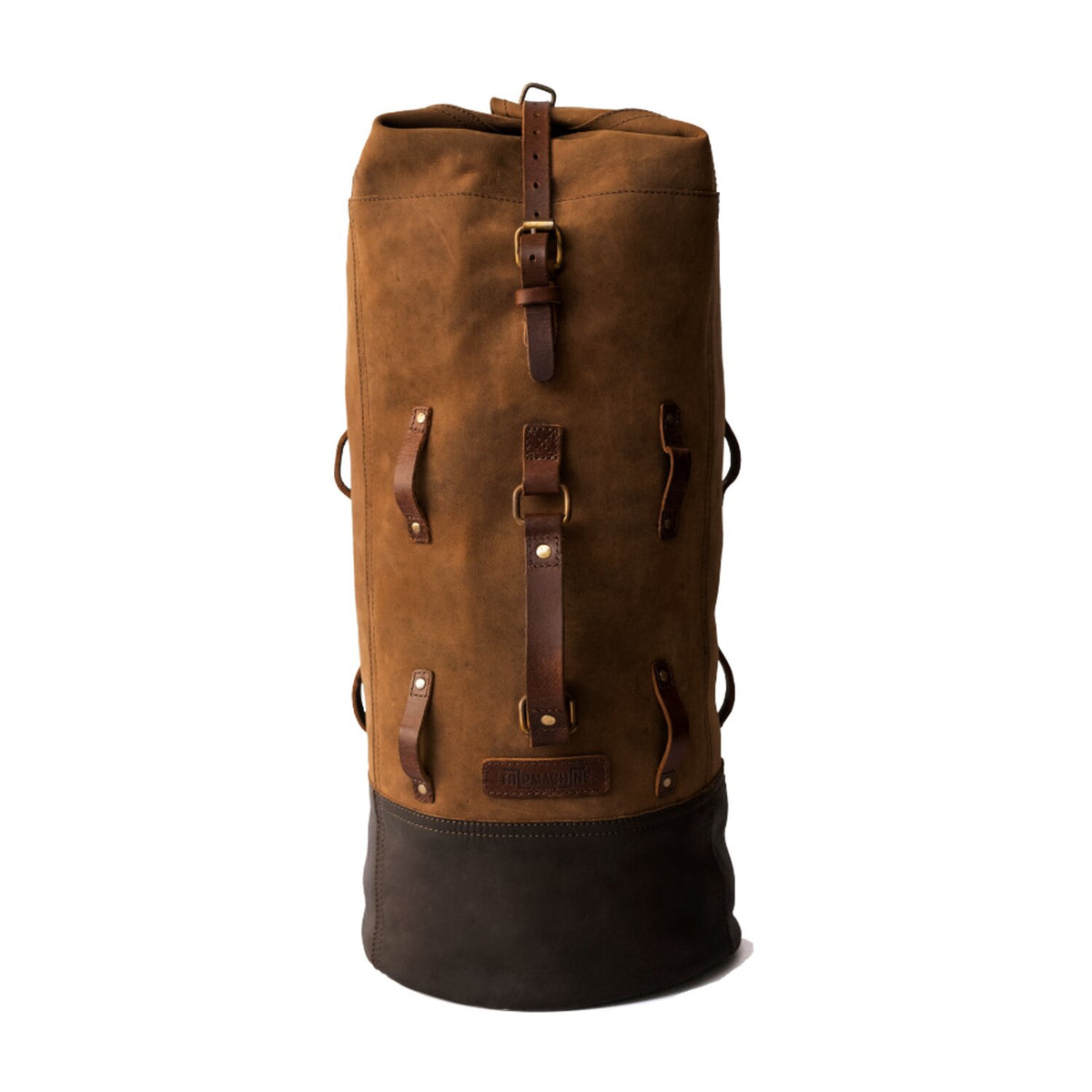 Trip Machine, Military duffle bag. Tobacco brown