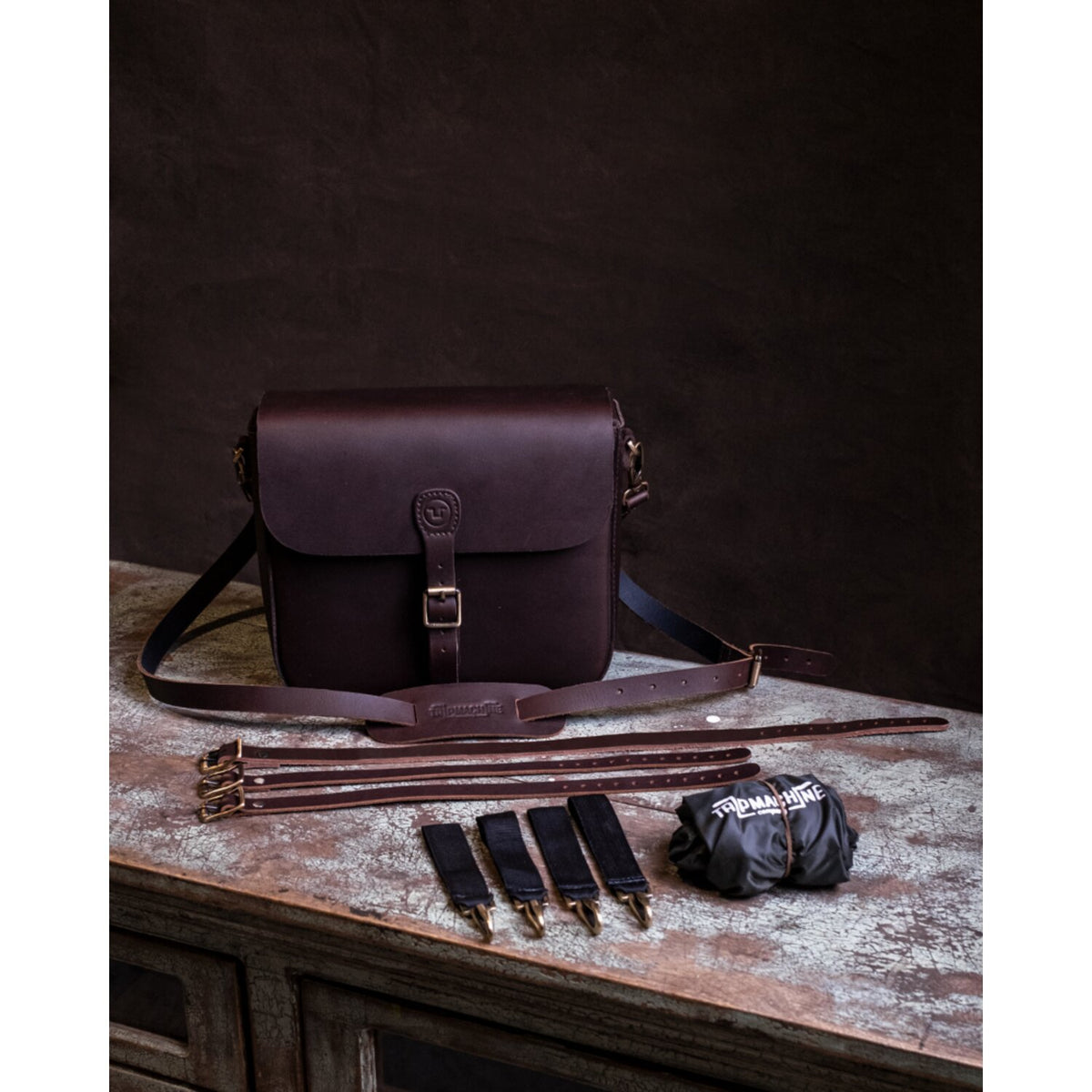 Trip Machine, 'Classic' saddlebag. Caffeine brown