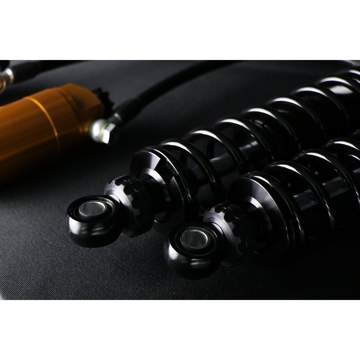 Ohlins, STX36 Blackline rear shocks. Gold reservoir. 12"