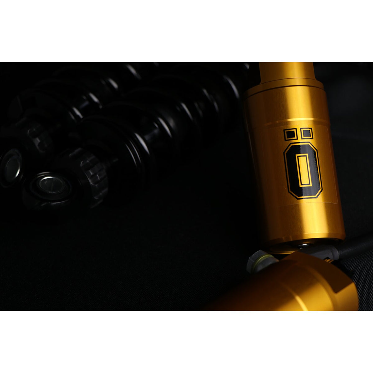 Ohlins, STX36 Blackline rear shocks. Gold reservoir. 12"
