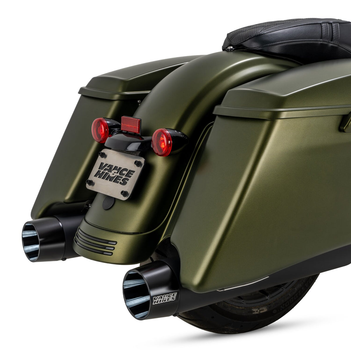 Vance & Hines, Blackbird 450 slip-on mufflers. Black