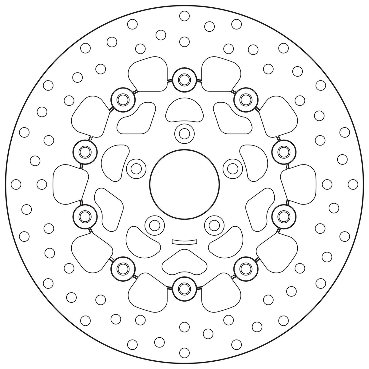 Brembo, stainless floating brake rotor. Front L/R