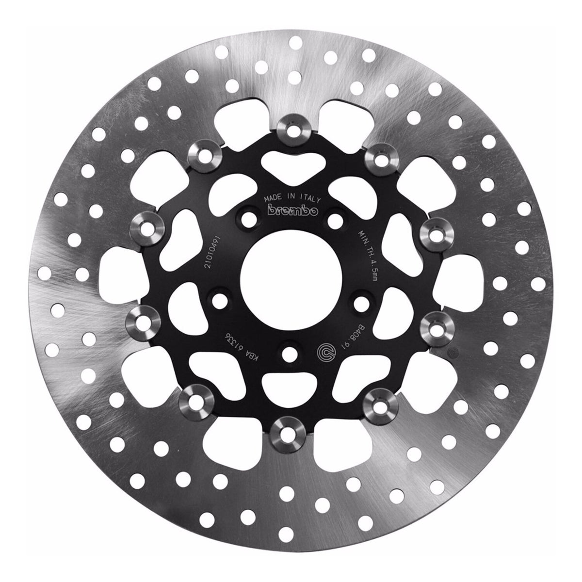 Brembo, stainless floating brake rotor. Front L/R